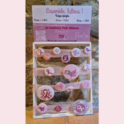 Badges et Magnets octobre Rose 🩷